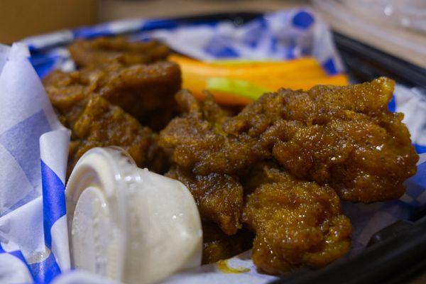 Chick'N Wings.  Delicious Seitan hot wings!