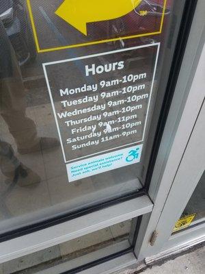 Store hours