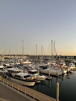 Gorgeous sunset in marina