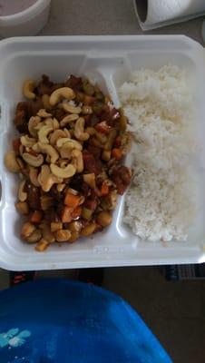 Cashew chicken cooked right after i ordered