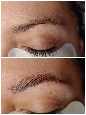 Eyebrow Lamination. Enjoy full, perfect brows in less tgan 30 mins. Results last up to 9 weeks with proper aftercare.