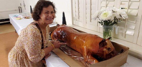 Our family reunion in Glendale.  The lechon was a hit.