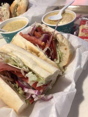 The Sicilian - Regular Sub with Cup of Broccoli Cheese soup