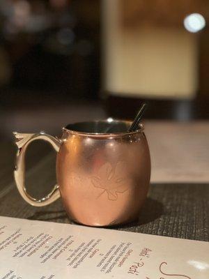 My wonderful Moscow Mule sans lime juice