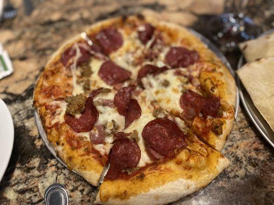 Meat lovers pizza