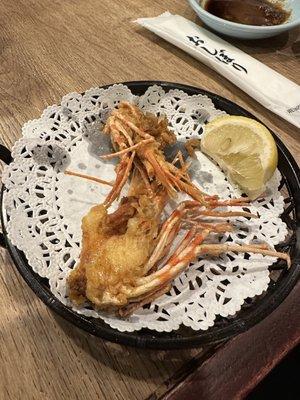 Fried shrimp head (comes with my sweet shrimp sushi)