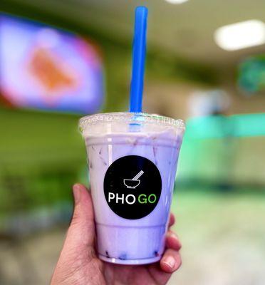 Taro bubble milk tea