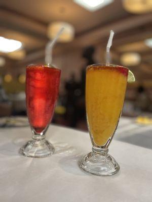 Strawberry Daiquiri (left) & Mango Daiquiri (right)