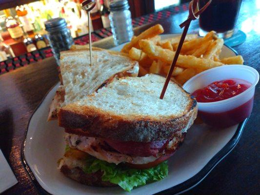 Grilled chicken club. Tasty!