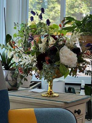 Arrangement delivered.  Even nicer than photo on website.