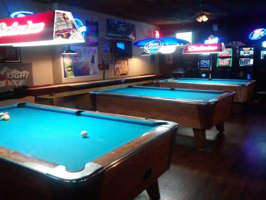 They have three pool tables and Oregon Lottery.