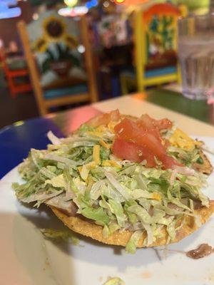 Beans tostada from combo 1 special