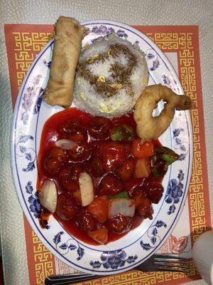 Sweet and sour pork meal