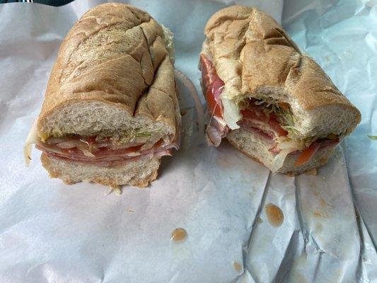 Large Italian. $11.79, solid value for this sized hogie with Boar's head meats. Love bridge mart, good people running the place!