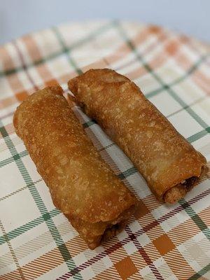 Roast pork egg rolls were small. They looked almost like Vietnamese spring rolls. Stuffed with mostly meat were pretty tasty.