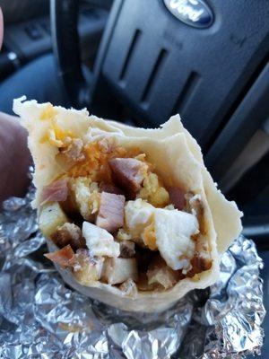 Loaded breakfast burrito!!