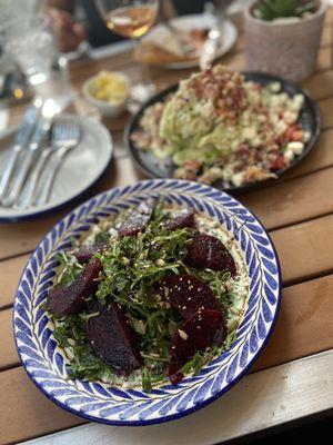 Beer Salad with The Wedge salad in the background