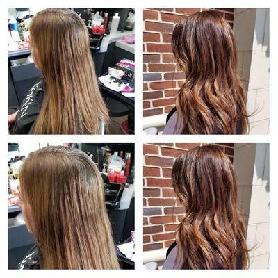 Color melt and reverse balayage