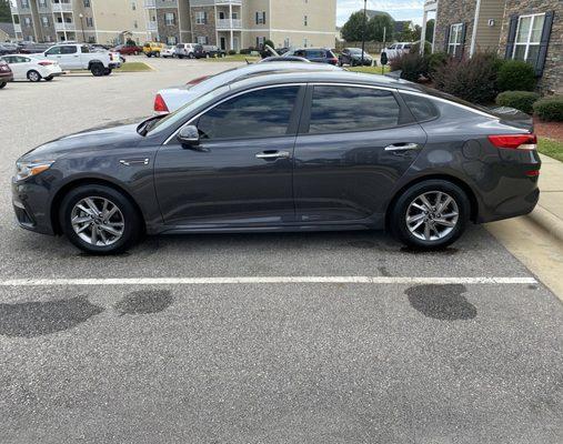 Kia Optima received our Weekend Shine Package w/ an Essential Hand Wash