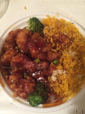 General tso with fried rice