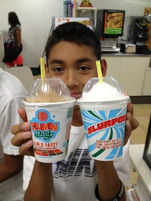 Free slurpee day!!! Yeah you guys rock!!!