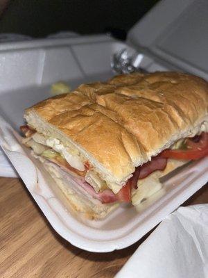 Ham turkey hoagie