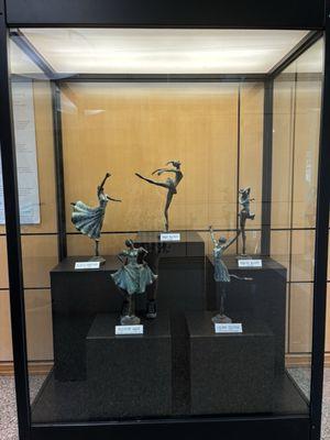 Ballerina statues in main hallway