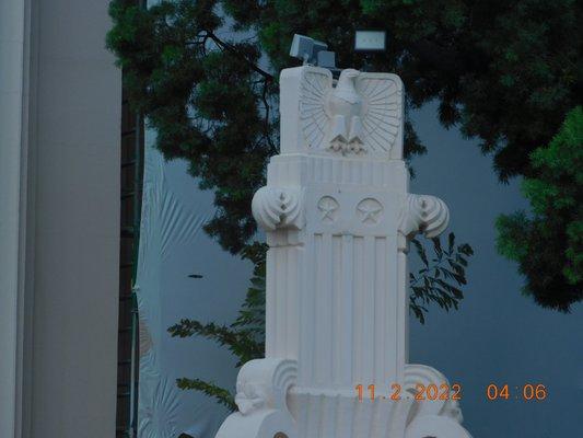 The great eagles that stand guard near the front door. The great symbol of government and the many offices it held.