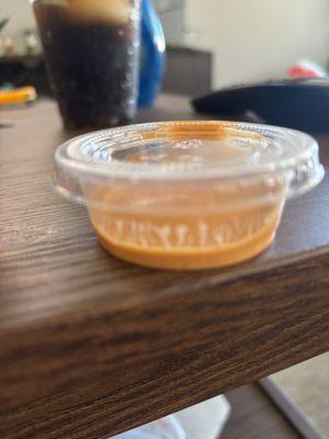 $1 spicy mayo mostly empty