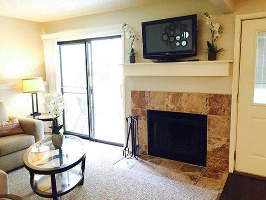 Upgraded Fireplace in Living Room