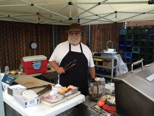 Charming Bill cooking the tri tips!