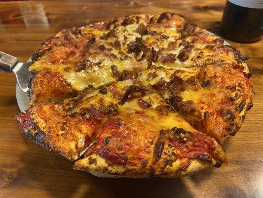 #4. Fromage-a-Trois Pizza with Bacon