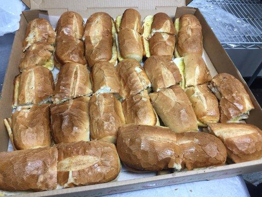 Let's catering your next party  Garlic bread.