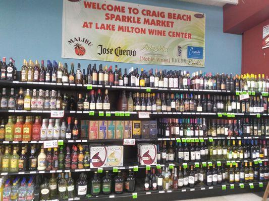 Vast selection of adult beverages....