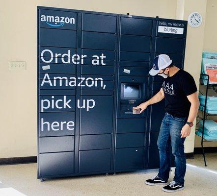 Amazon Locker Hub at AAA Rentals.