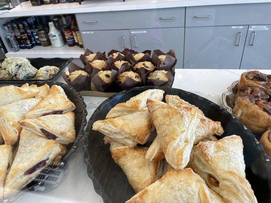 Turnovers, muffins, scones