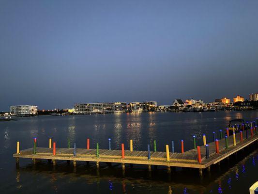 View from eating by water