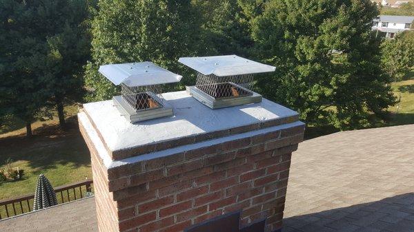 We repair crowns and install stainless steel chimney caps.