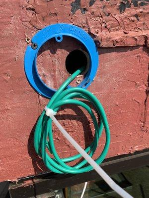 Camera pre wire during construction