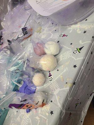 Bath Bombs made at workshop