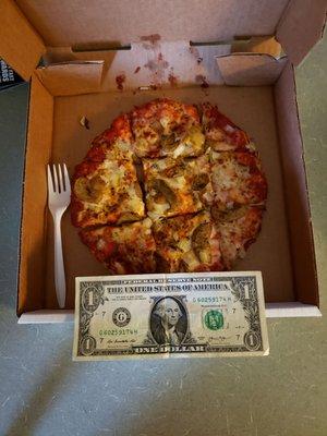 The $8 lunch special wasn't much bigger than a dollar bill. Pretty chewy and disappointing.