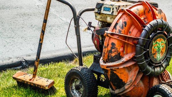 Preparation is essential for a good finished product - we use a steel brush and blower to remove all debris.