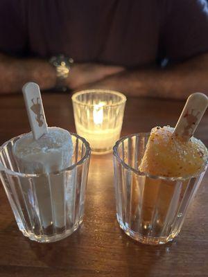 One of each please - Horchata & Mango Chile Popsicle's