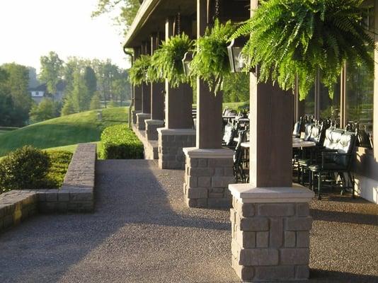 Enjoy lunch or dinner on the Covered Bridge Veranda