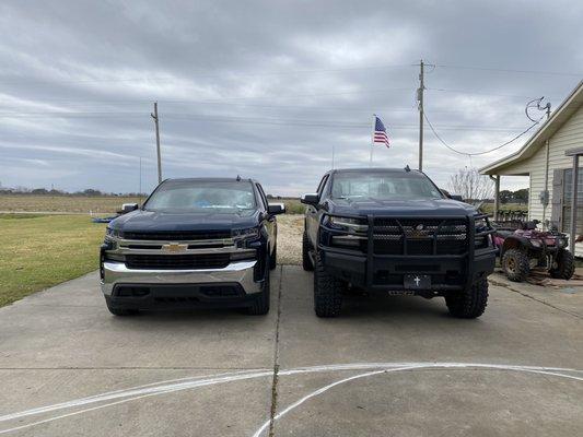 2021 Chevy 1500 duramax diesel with 6 inch lift