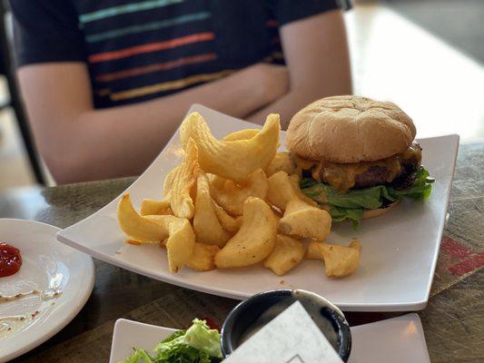 Archie burger and fries