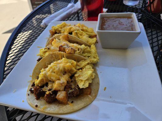 Chorizo breakfast tacos