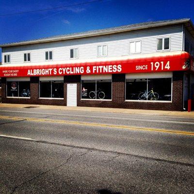 Albright's Cycling & Fitness
 Since 1914
 "Where your daddy bought his bike"