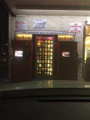 Two Redbox located outside