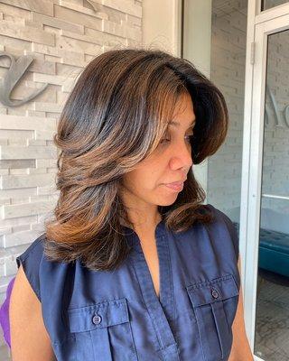 Single process color and balayage by Zach